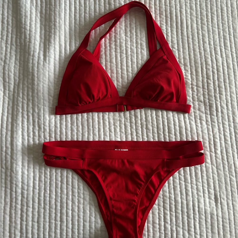Red Xhilatation Bikini Set